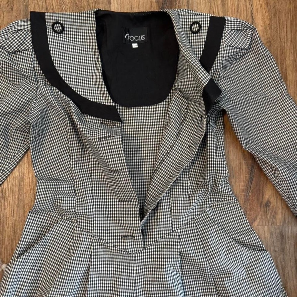 Vintage First Focus black and white gingham jumpsuit - Picture 7 of 7